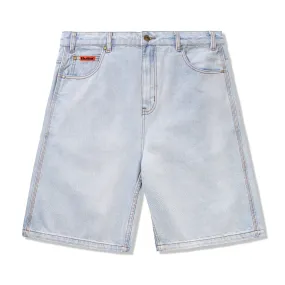 Baggy Denim Shorts, Light Blue  